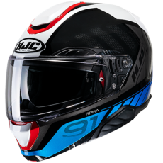 HJC CASCO MODULARE IN FIBRA RPHA 91 RAFINO ROSSO BLU MC21