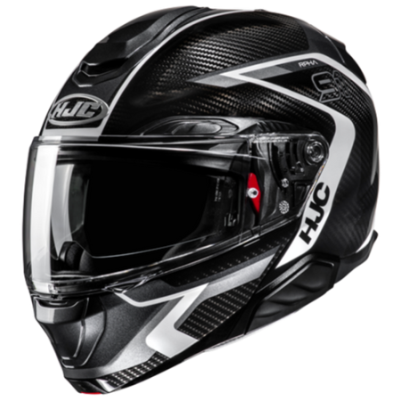 HJC CASCO MODULARE IN FIBRA RPHA 91 CARBON LAGOS GRIGIO MC5