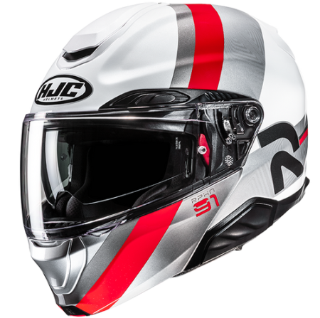 HJC CASCO MODULARE IN FIBRA RPHA 91 FENSH ROSSO MC1