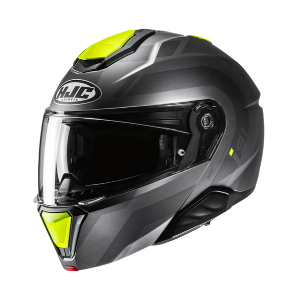 HJC CASCO MODULARE i91 ARVEN GIALLO FLUO MC3HSF