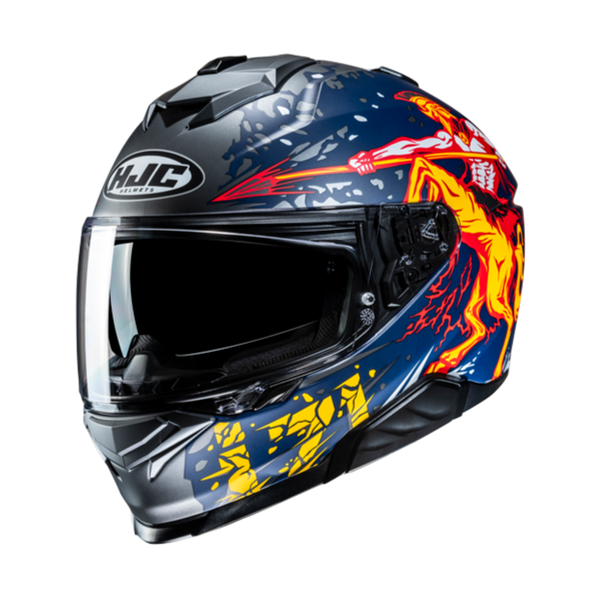 HJC CASCO INTEGRALE i71 TAURUS BLU ROSSO MC1SF