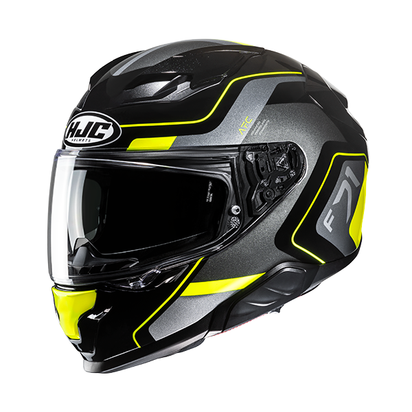 HJC CASCO INTEGRALE FIBRA F71 ARCAN GIALLO FLUO MC3H
