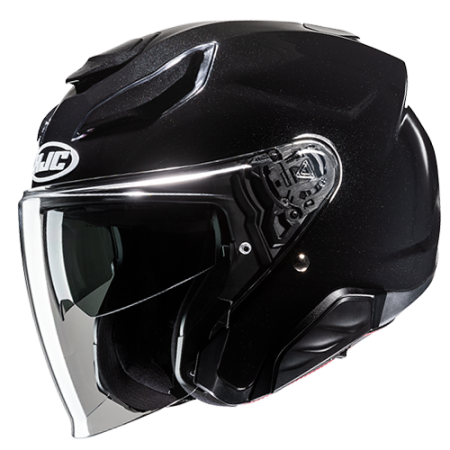HJC CASCO JET FIBRA F31 NERO LUCIDO