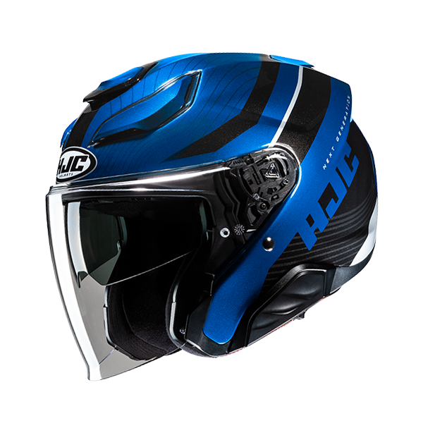 HJC CASCO JET FIBRA F31 NABY BLU MC2