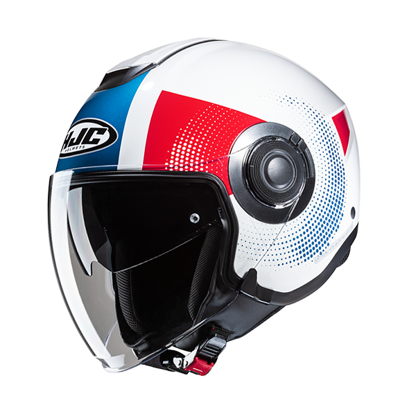 HJC CASCO JET i40 PYLE ROSSO BLU MC21