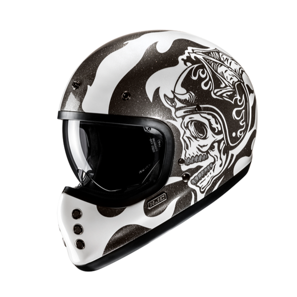 HJC CASCO INTEGRALE FIBRA V60 FLAME GRIGIO MC5