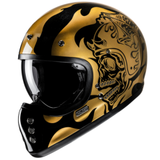 HJC CASCO INTEGRALE FIBRA V60 FLAME ORO MC9