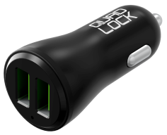 CARICABATTERIE QUAD LOCK USB DOPPIO DA 48W PER AUTO
