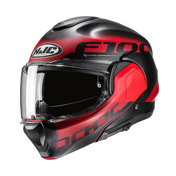 HJC CASCO MODULARE F100 HETAL ROSSO MC1SF