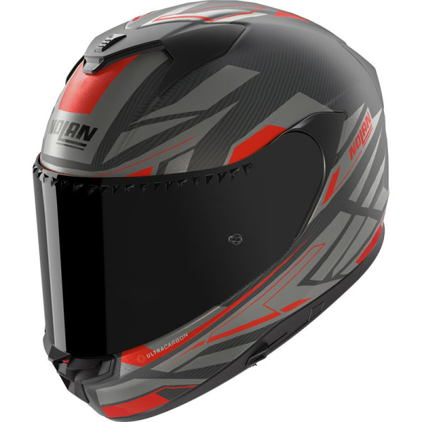 NOLAN CASCO INTEGRALE FIBRA X-904 ULTRA CARBON ROMBO ROSSO 348