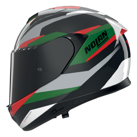 NOLAN CASCO INTEGRALE FIBRA X-904 ULTRA CARBON CALIBRO ROSSO VERDE QUIN 355