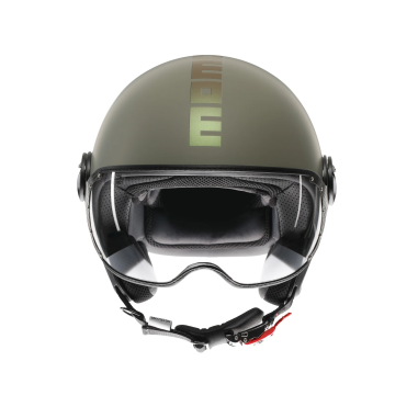 MOMO DESIGN CASCO JET FGTR CLASSIC FLIP VERDE OPACO / BRONZO