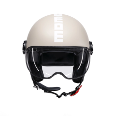 MOMO DESIGN CASCO JET FGTR CLASSIC MALTED LATTE / BIANCO