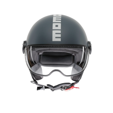 MOMO DESIGN CASCO JET FGTR CLASSIC GRIGIO OTTANIO / BIANCO