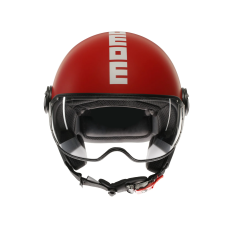 MOMO DESIGN CASCO JET FGTR CLASSIC CANDY ROSSO OPACO / BIANCO