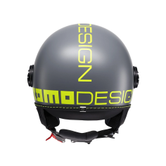 MOMO DESIGN CASCO JET FGTR CLASSIC FLUO GRIGIO OPACO / GIALLO FLUO 2