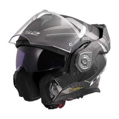 LS2 CASCO RIBALTABILE CARBONIO ADVANT X CARBON HORIZON MATT