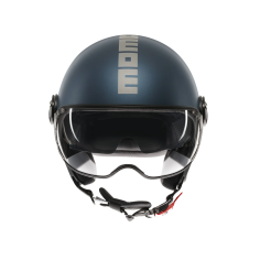 MOMO DESIGN CASCO JET FGTR EVO AVIO BLU / ARGENTO