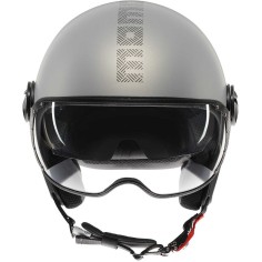 MOMO DESIGN CASCO JET FGTR EVO HIP GRIGIO OPACO / ARGENTO