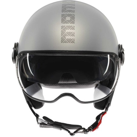 MOMO DESIGN CASCO JET FGTR EVO HIP GRIGIO OPACO / ARGENTO