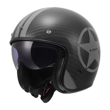 LS2 CASCO JET  BOB II COSMIC GLOSS BLACK GREY
