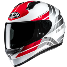 HJC CASCO INTEGRALE C10 HIPER BIANCO ROSSO MC1