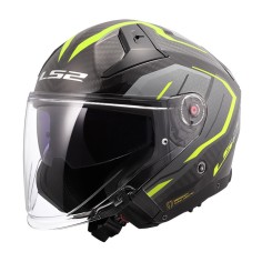 LS2 CASCO JET CARBONIO INFINITY II CARBON URUS GLOSS H-V YELLOW
