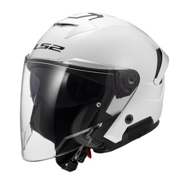 LS2 CASCO JET VERSO II GLOSS WHITE