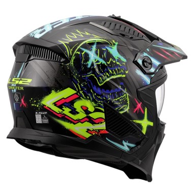 LS2 CASCO JET DRIFTER RAYZ GLOSS BLACK BLUE