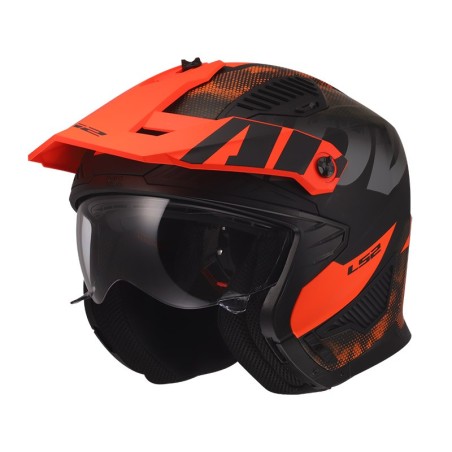 LS2 CASCO JET DRIFTER GAS MATT GREY ORANGE