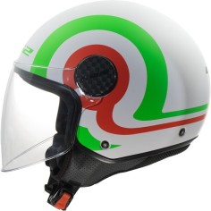 LS2 CASCO JET SPHERE LUX II URBY WHITE GREEN RED MATT