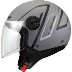 LS2 CASCO JET SPHERE LUX II MINIM GREY BLACK MATT