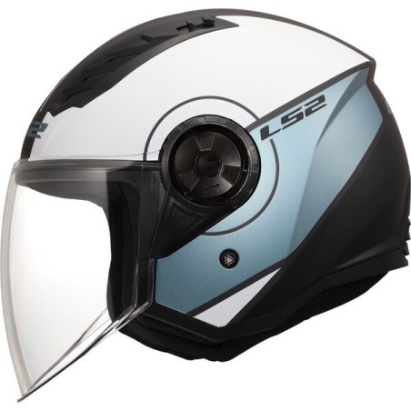 LS2 CASCO JET AIRFLOW II COVER WHITE BLACK BLUE MATT