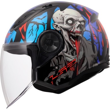 LS2 CASCO JET AIRFLOW II ZOMBIE II GLOSS
