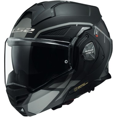 LS2 CASCO RIBALTABILE ADVANT X METRIK DARK GREY MATT