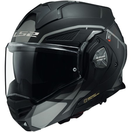 LS2 CASCO RIBALTABILE ADVANT X METRIK DARK GREY MATT