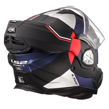 LS2 CASCO RIBALTABILE ADVANT X ULTRA BLACK BLUE RED MATT