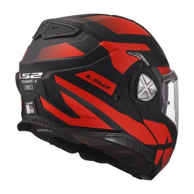 LS2 CASCO RIBALTABILE ADVANT X NOVA BLACK RED MATT