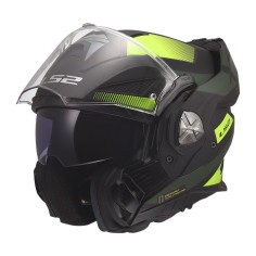 LS2 CASCO RIBALTABILE ADVANT X NOVA BLACK YELLOW MATT 2