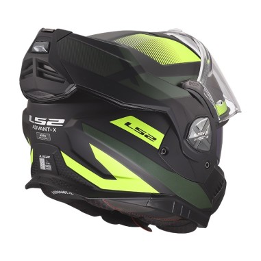 LS2 CASCO RIBALTABILE ADVANT X NOVA BLACK YELLOW MATT