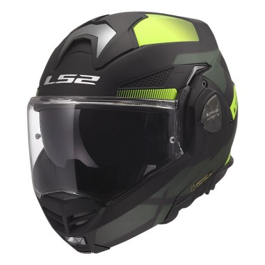 LS2 CASCO RIBALTABILE ADVANT X NOVA BLACK YELLOW MATT