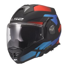 LS2 CASCO RIBALTABILE ADVANT X NOVA BLACK BLUE RED MATT 2