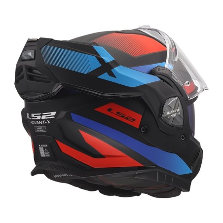 LS2 CASCO RIBALTABILE ADVANT X NOVA BLACK BLUE RED MATT