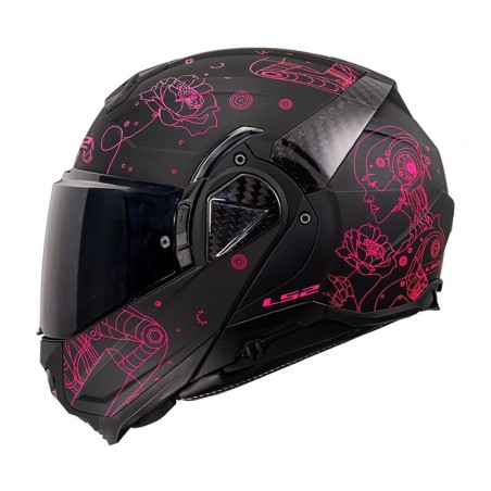 LS2 CASCO RIBALTABILE ADVANT II SOPHIA BLACK PINK MATT