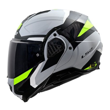 LS2 CASCO RIBALTABILE ADVANT II TRIPLE GREY BLACK YELLOW MATT