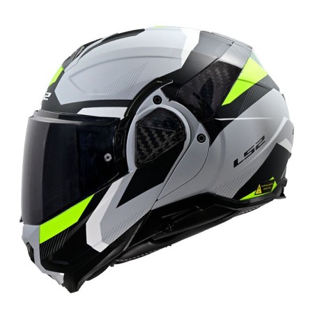 LS2 CASCO RIBALTABILE ADVANT II TRIPLE GREY BLACK YELLOW MATT