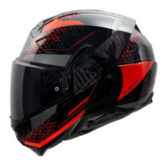 LS2 CASCO RIBALTABILE ADVANT II ASTRAL BLACK RED GLOSS