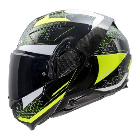 LS2 CASCO RIBALTABILE ADVANT II ASTRAL BLACK YELLOW FLUO GLOSS