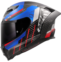 LS2 CASCO INTEGRALE DRAGON TRAX BLU ROSSO