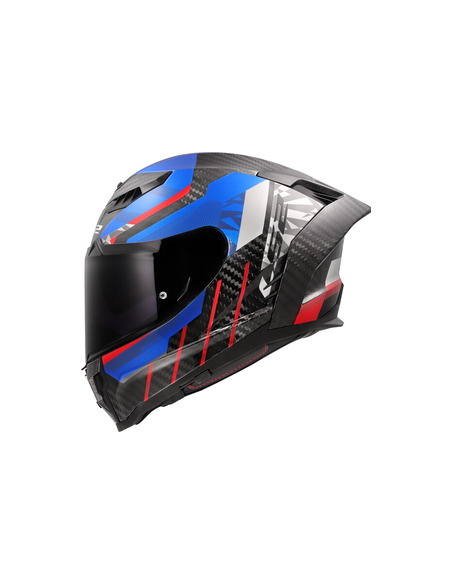 LS2 CASCO INTEGRALE DRAGON TRAX BLU ROSSO